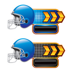football helmet gold arrow nameplate banners