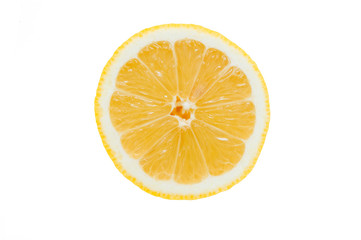 Isolated lemon slice