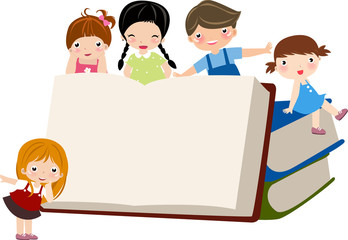 children and book