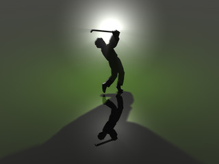 Fototapeta na wymiar Illustration zum Thema Golf - Background - 3D