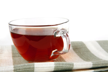 tea in transparent mug