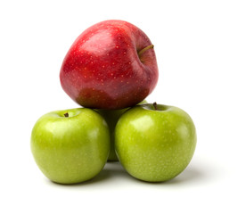 apples isolated on white background