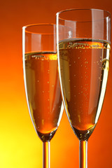 Glasses of champagne