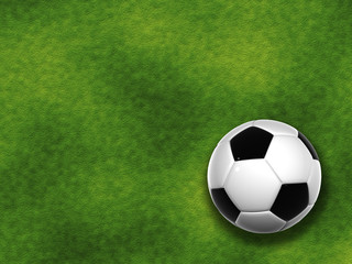 High resolution 3d soccer ball isolated on grass