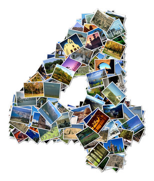 All over the world photo font 4 with 210 original pictures