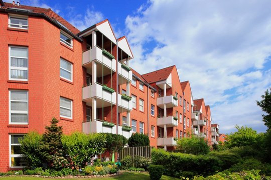 Wohnhaus, Mehrfamilienhaus, Balkone, Deutschland