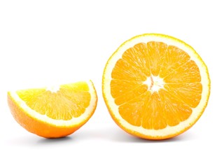 ripe orange isolated