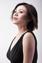 Fototapeta premium attractive woman looking up