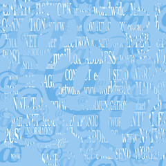 blue background with email symbol