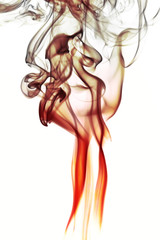 Smoke isolated on a white background.