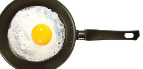 Fried egg in a frying pan