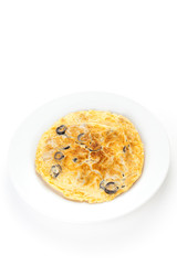 mushrooms olives and potatoes omelette