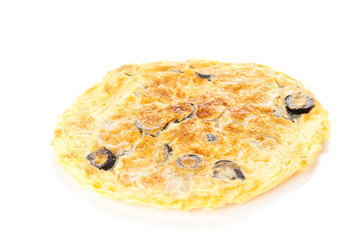 mushrooms olives and potatoes omelette