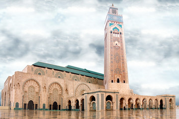 Fototapeta premium Hassan II mosque, Casablanca, Morocco