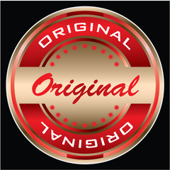 office rubber stamp with original written inside the stamp