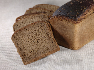 Country still life with fresh bread
