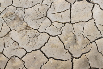 Trockene, rissige Erde