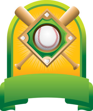 baseball diamond green display