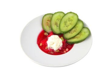 red vegetable soup