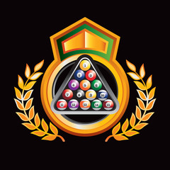 pool balls orange royal display