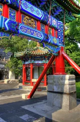 Deurstickers Beihai Park - Classical chinese Garden in Beijing (Peking) © XtravaganT