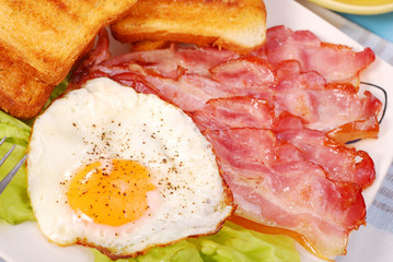 bacon and eggs for breakfast