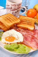 bacon and eggs for breakfast