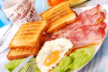 bacon and eggs for breakfast