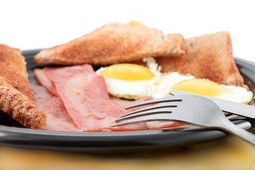 Bacon and eggs breakfast