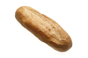 A loaf of bread isolated on white.