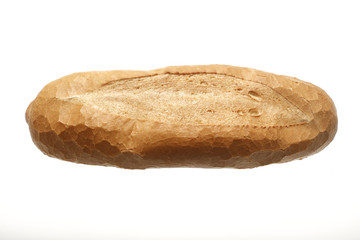 A loaf of bread isolated on white.