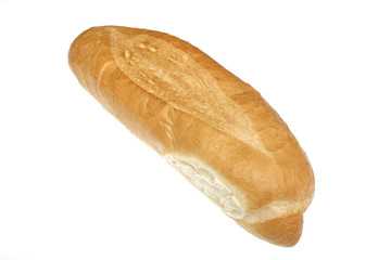 A loaf of bread isolated on white.