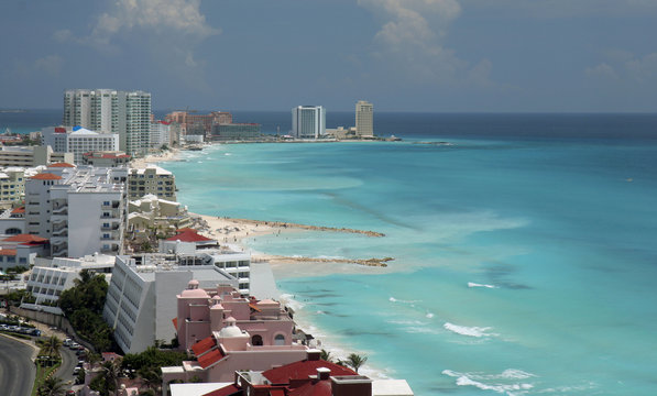 Cancun Aerial Beach View