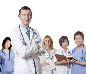 Fototapeta premium Friendly Doctor team