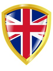 golden emblem of United Kingdom