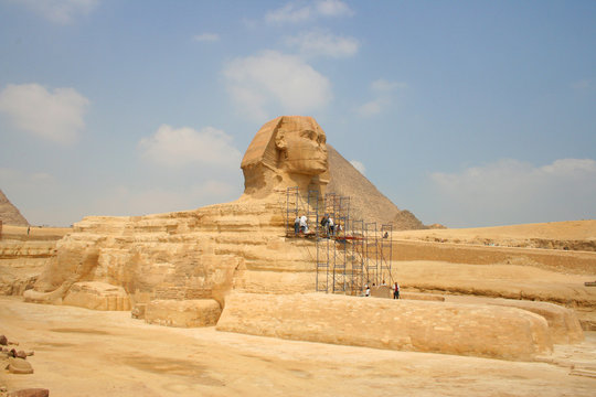 The Great Sphinks and the Pyramid of Cheops