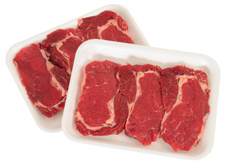 Meat packaging. Clipping path