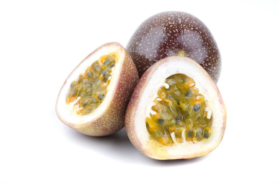 halved passion fruit