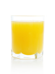 Glass with orange juice