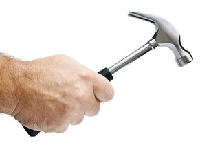 Hammer in a hand