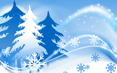 The best winter Christmas tree background
