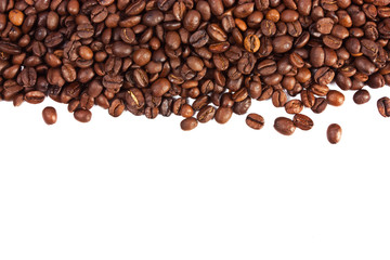 coffee beans isolated on white background