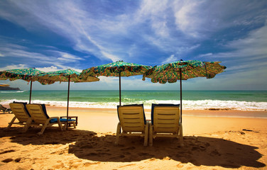 Sand tropical beach. Phuket island. Thailand