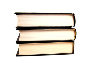 stack of books isolated on white background
