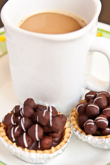 Cup of coffee and dessert