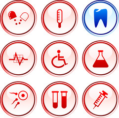 Medical  buttons.