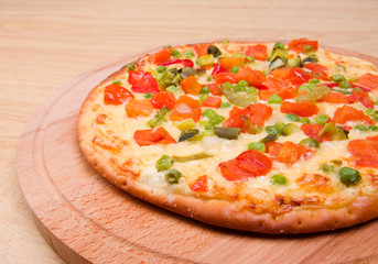 Italian vegetables  pizza.Neapolitano ,Close-up