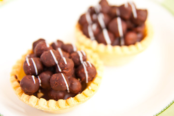 Dessert made from chocolate