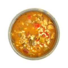 Soup with chicken and vegetables