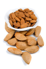 Almond shells and cores